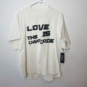 Saint Alexander T-Shirt Tops Unisex White XS Short Sleeve Love Printed Logo New